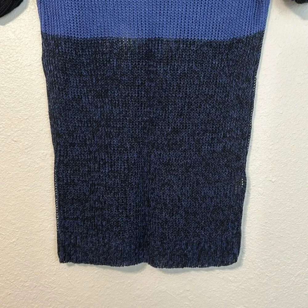 J. Crew Linen Open Knit Shirt Womens Small Short Sleeve Old Money Preppy Blue